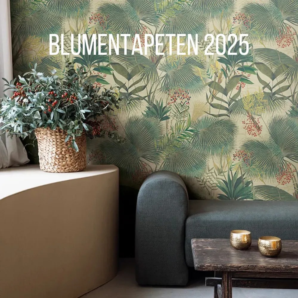 Große Blüten, große Wirkung:Tapeten mit Blumen bringen Leben in deine Räume.